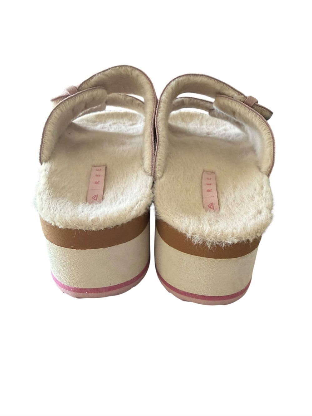 REEF NEW Women's Ojai Ciara Platform Faux Fur Lined Sandal Size 10 #267009 - Picture 6 of 9